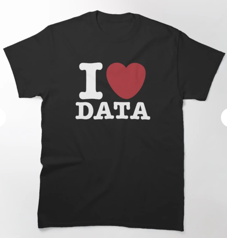 A canvas tote bag with a heart and the words "data science" printed on it.